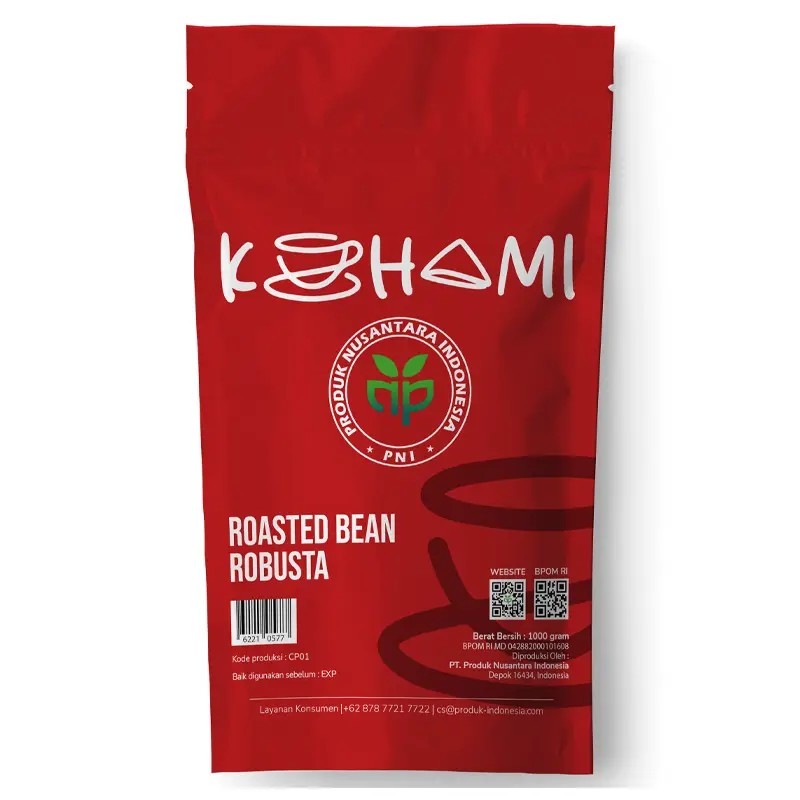 Kohami Roasted Bean Robusta 1000 Gram